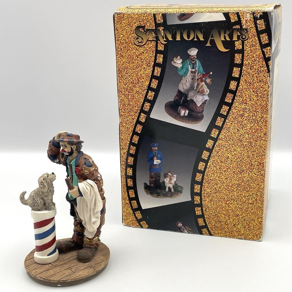 Vintage 1995 Stanton Arts Emmett Kelly The Hairstylist Figurine #25339 NIB Clown